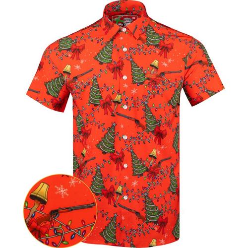 Men's Retro Rifle Ralphie Button Up Shirt - Primary Image