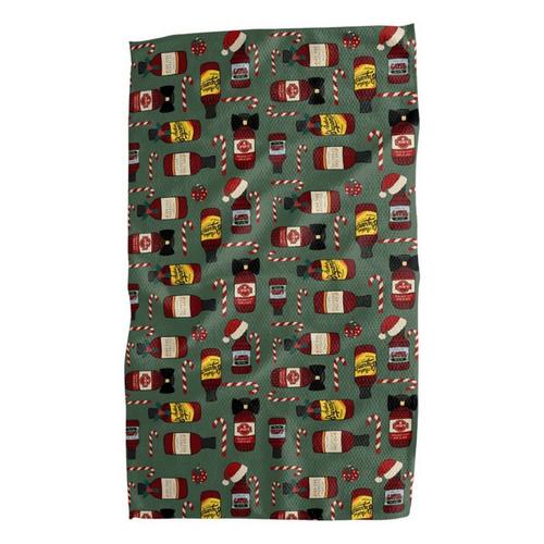 Absorb-lumen Christmas Saucy in KC Double-Sided Towel - Primary Image