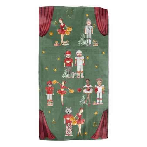 Absorb-lumen Watercolor Nutcracker Double-Sided Towel - Primary Image
