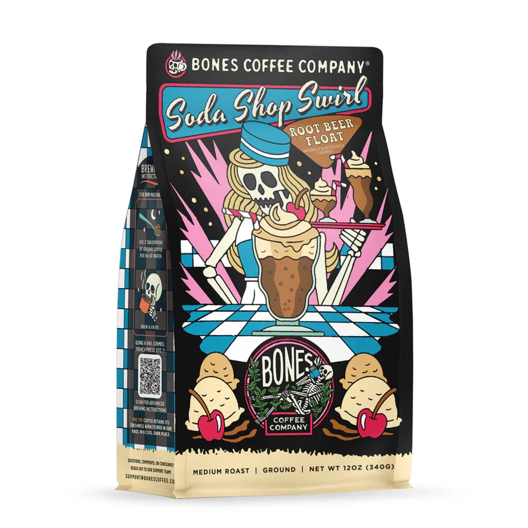 Bones Coffee Co. Soda Shop Swirl Ground 12 oz. Coffee - Bones Coffee Co.
