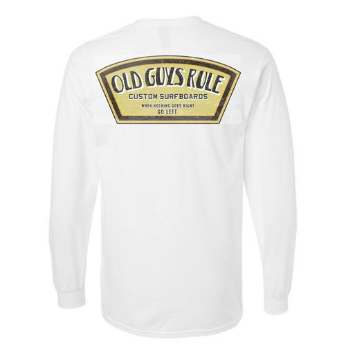 Men's Old Guys Rule Golden Badge Long Sleeve T-Shirt - Primary Image