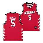 Campus Ink Nebraska Cornhuskers Braden Frager #5 Basketball Jersey - Thumbnail 1 of 3