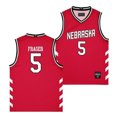 Campus Ink Nebraska Cornhuskers Braden Frager #5 Basketball Jersey - Primary Image