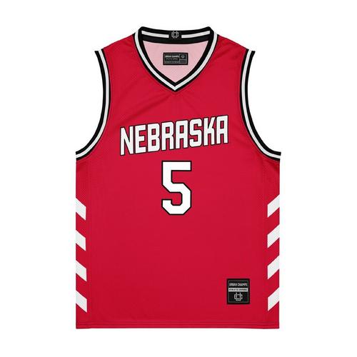 Campus Ink Nebraska Cornhuskers Braden Frager #5 Basketball Jersey - Primary Image