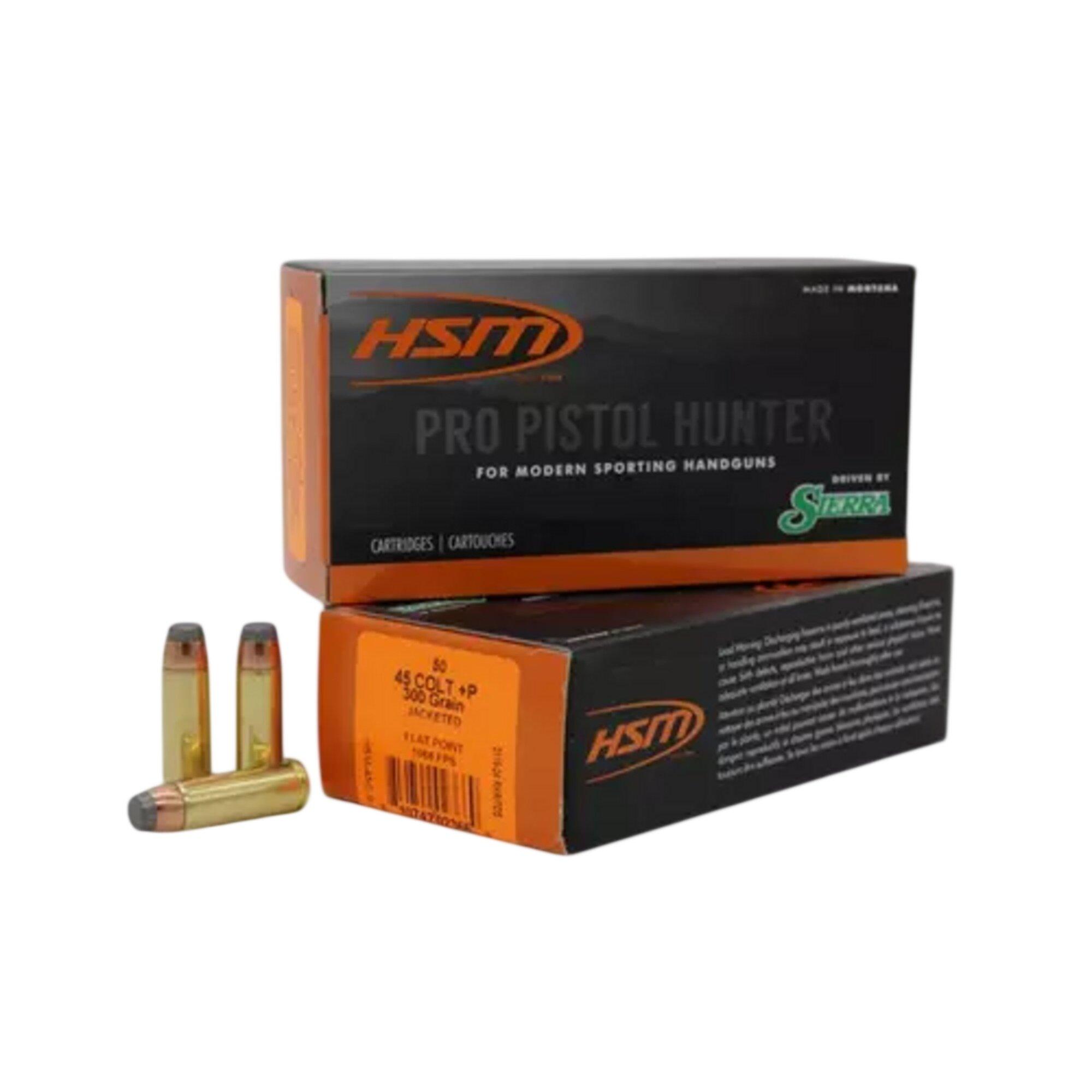 HSM Ammunition Pro Pistol Hunter 45 Long Colt Handgun Ammunition 20 Round Box