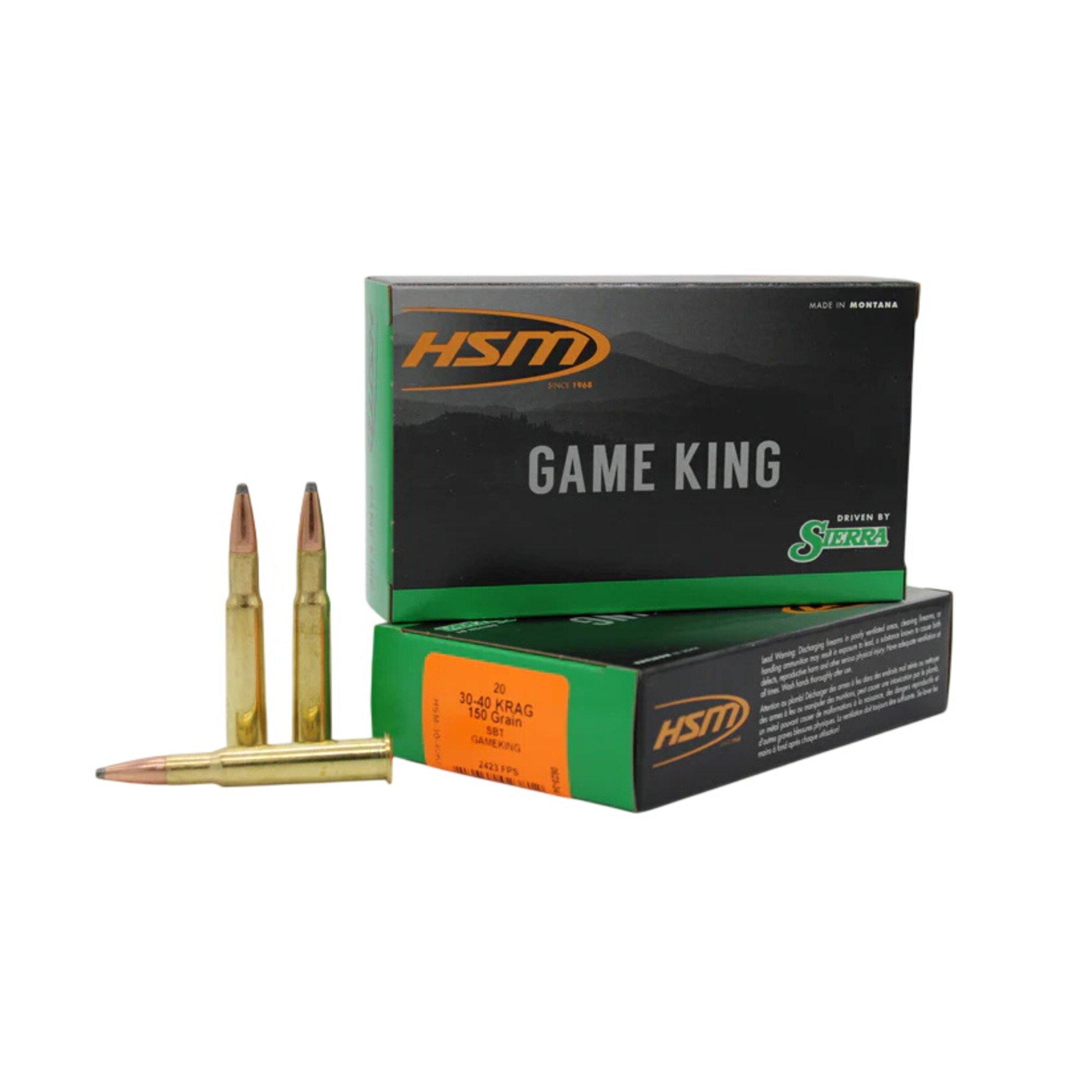 HSM Sierra Game King 30-40 Krag Rifle Ammunition 20 Round Box