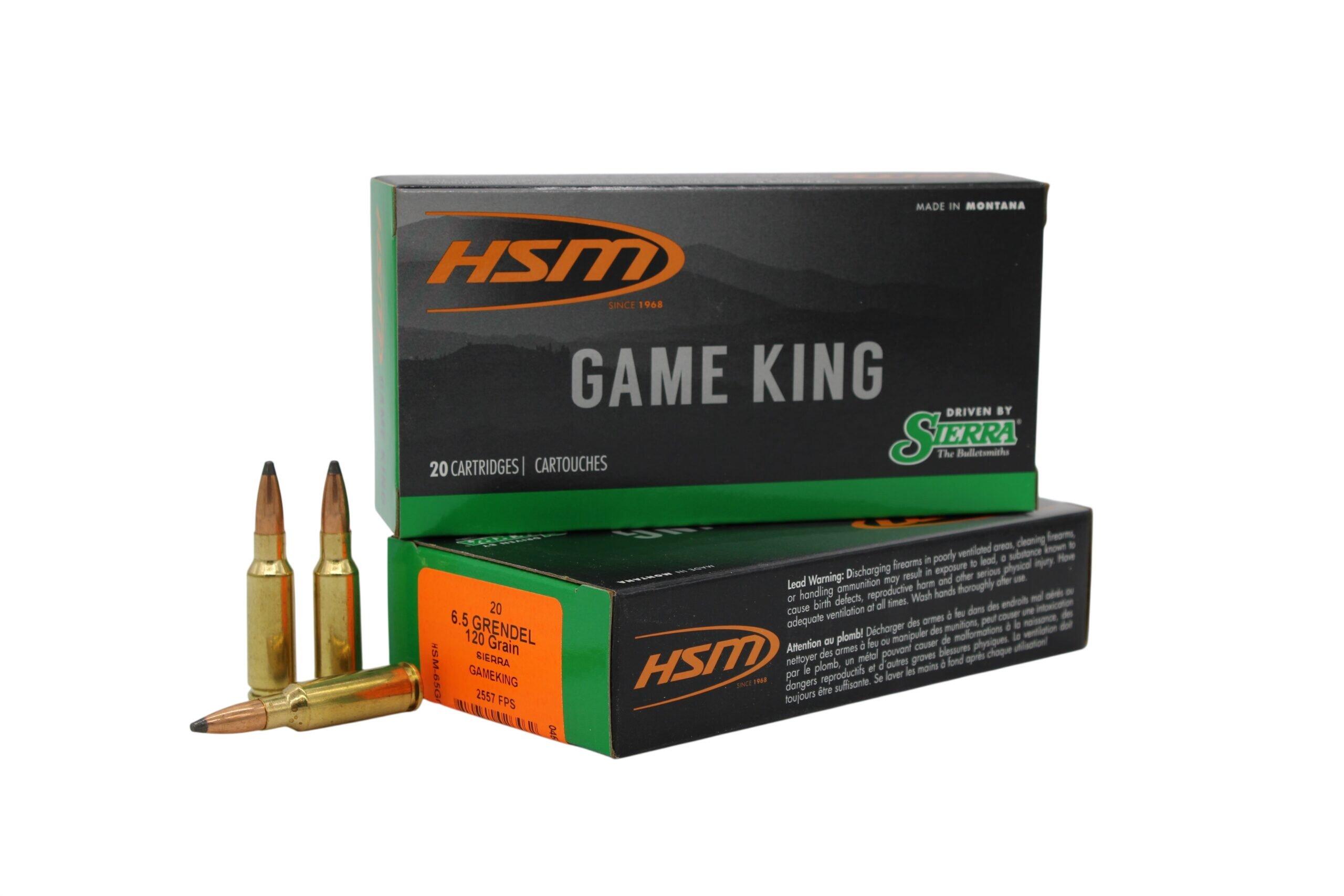 HSM Sierra Game King 6.5 Grendel Rifle Ammunition 20 Round Box