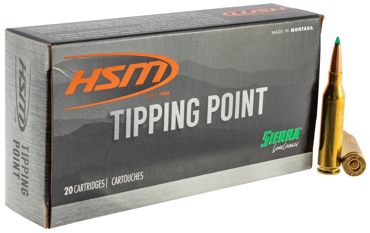 HSM Tipping Point 243 Winchester Rifle Ammunition 20 Round Box