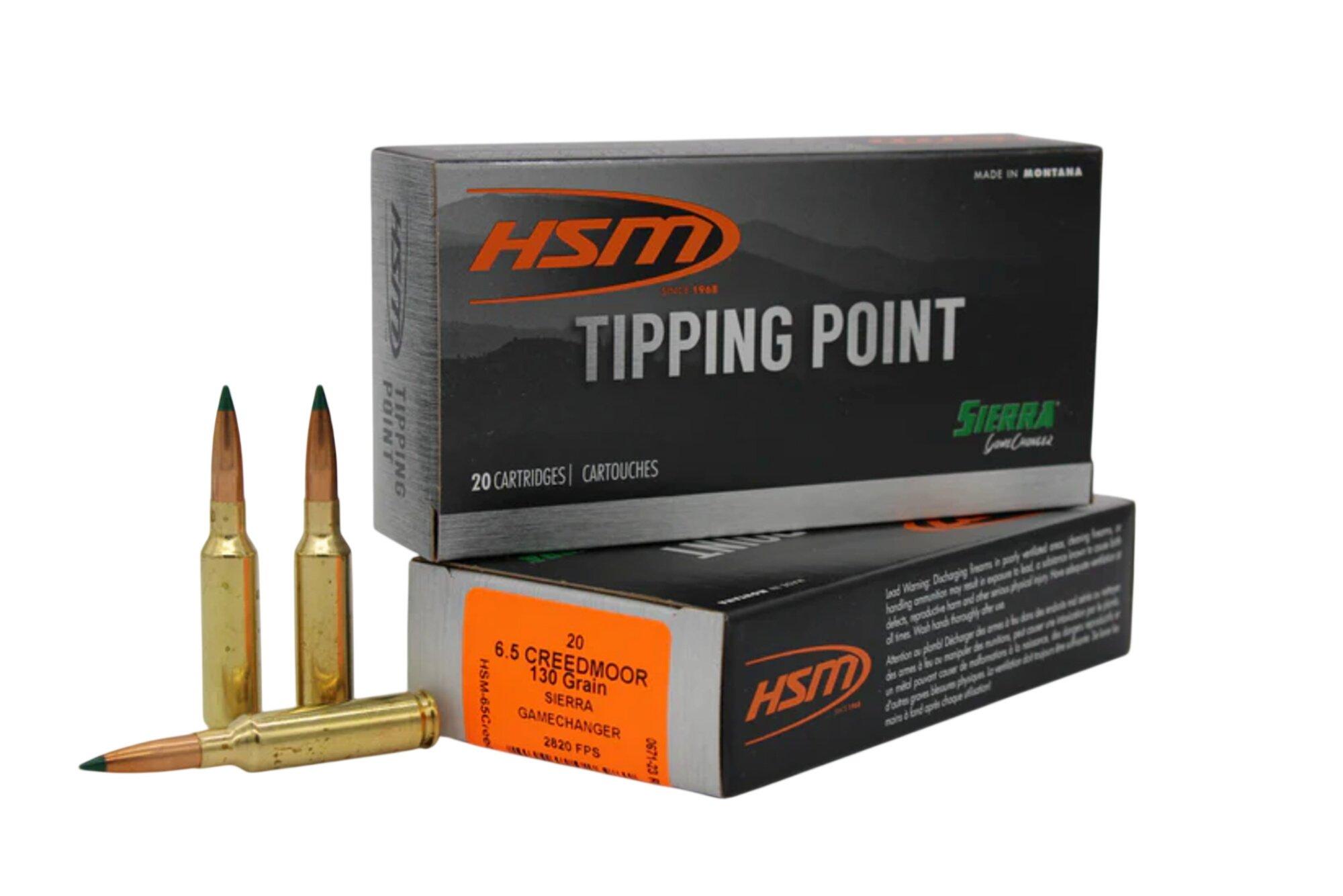 HSM Tipping Point 6.5 Creedmoor Rifle Ammunition 20 Round Box