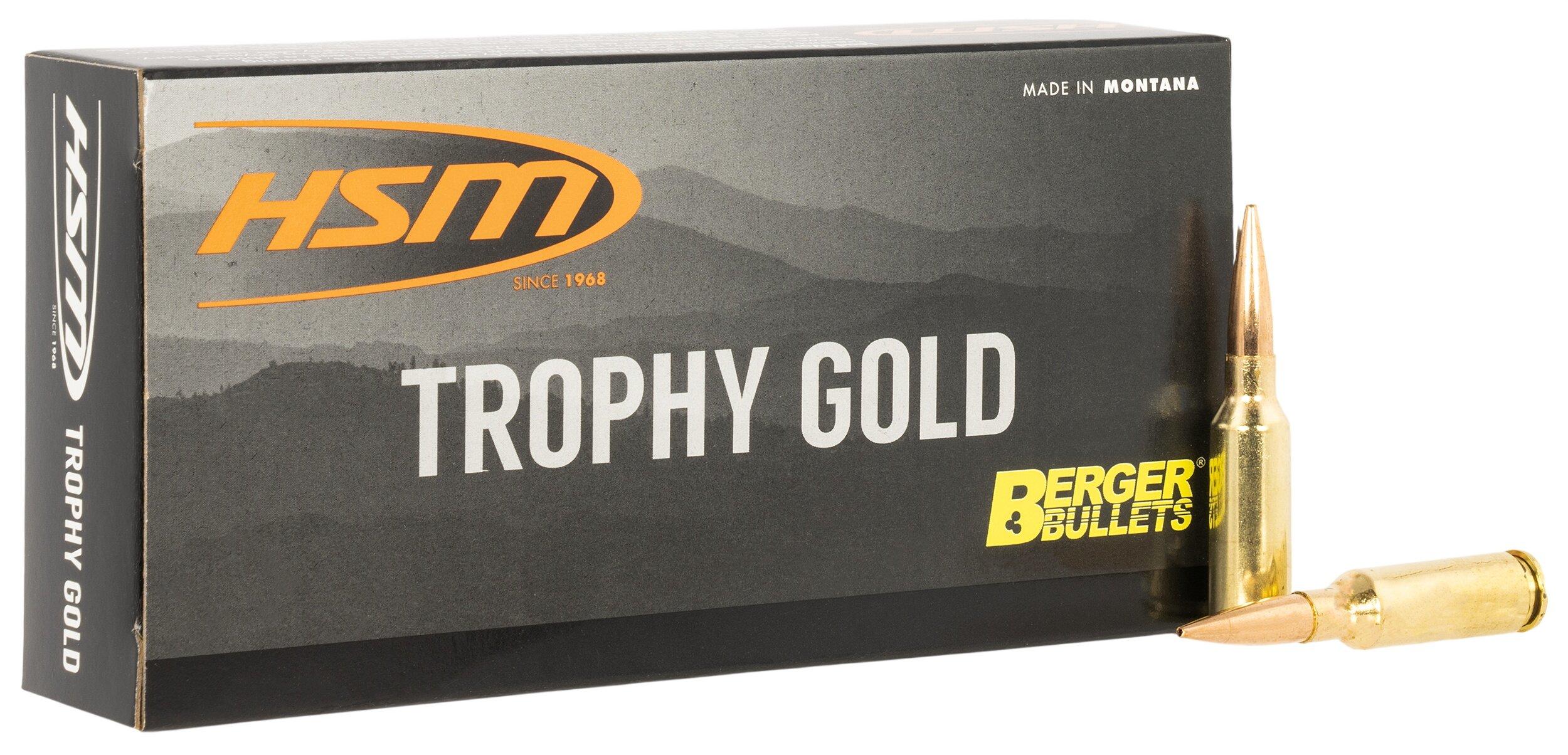 HSM Trophy Gold Extended Range 6mm ARC Rifle Ammunition 20 Round Box