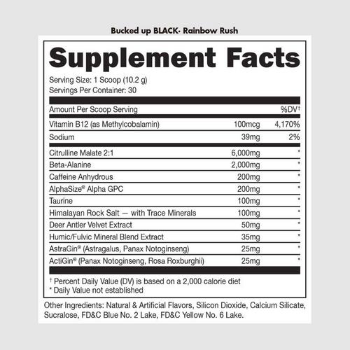 Bucked Up Black Pre-Workout - Primary Image
