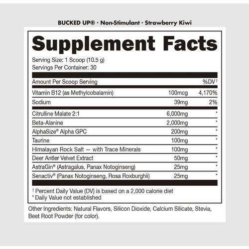 Bucked Up Non-Stimulant Pre-Workout - Primary Image