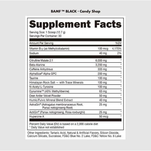 Bucked Up BAMF Black Nootropic Pre-Workout - Primary Image