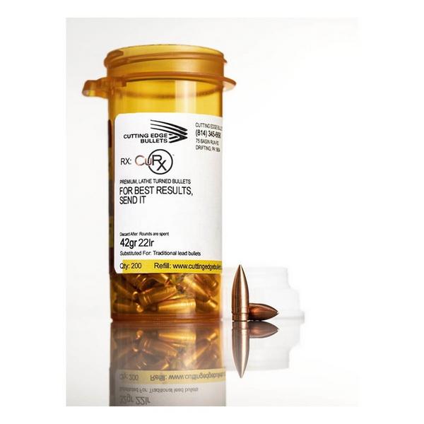 CUTTING EDGE BULLETS Cutting Edge CuRx 42gr 22LR Bullet and Primed Brass Bundle 200ct