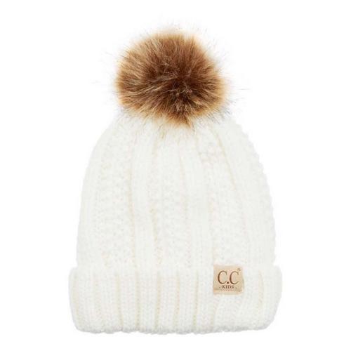 Kids' C.C Fleece Lined Pom Beanie - Primary Image