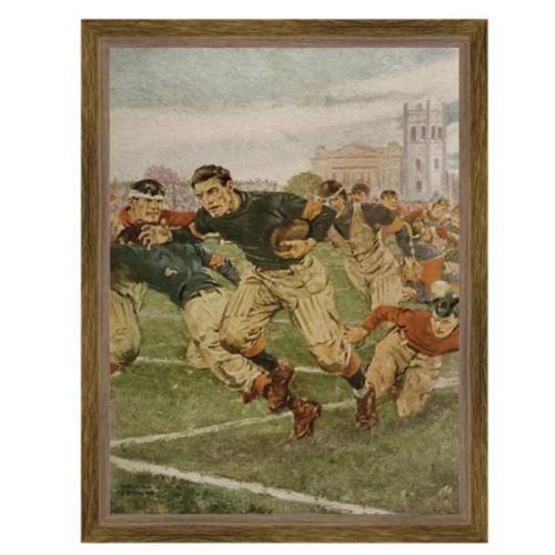 Petal Lane Vintage Football Player Print - Primary Image