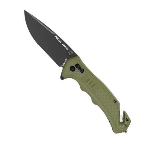 Real Avid RAV-4 Black Oxide Drop Point Folding Pocket Knife - Primary Image