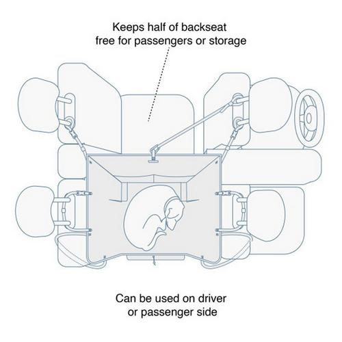 Kurgo Heather Half Hammock Seat Cover - Primary Image