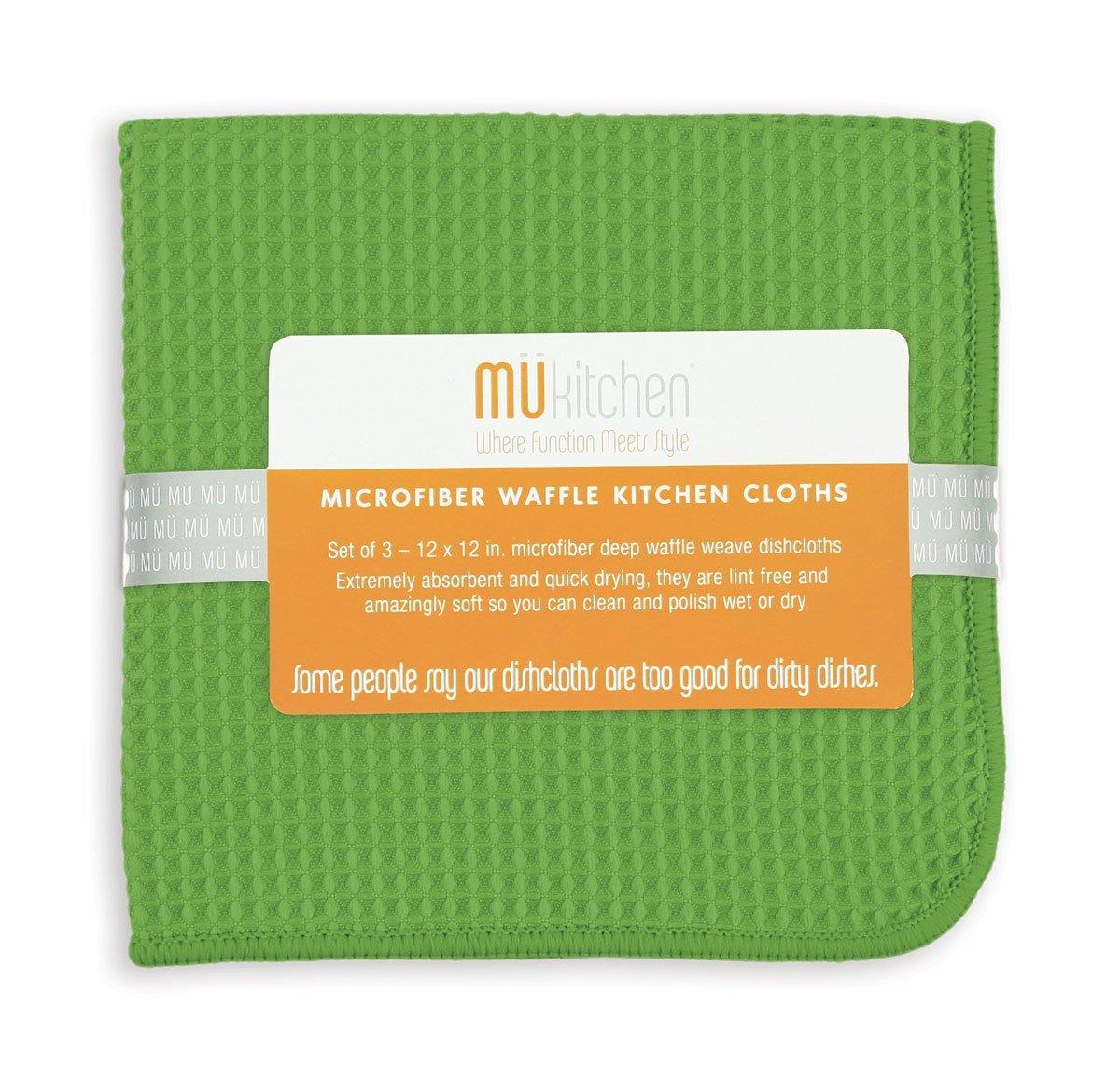 MU Kitchen 12" x 12" Waffle Microfiber Dishcloth Set of 3 - MU Kitchen