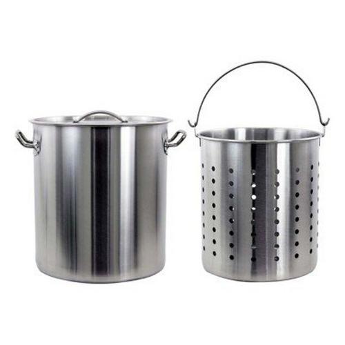 Chard 42 Quart Stainless Steel Pot with Strainer Basket - Primary Image