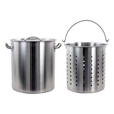 Chard 42 Quart Stainless Steel Pot with Strainer Basket - CHARD