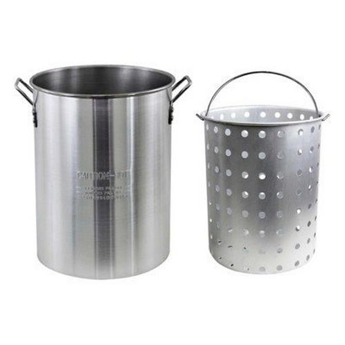 CHARD 30 Quart Aluminum Pot with Strainer Basket - Primary Image