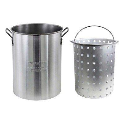 CHARD 30 Quart Aluminum Pot with Strainer Basket - CHARD