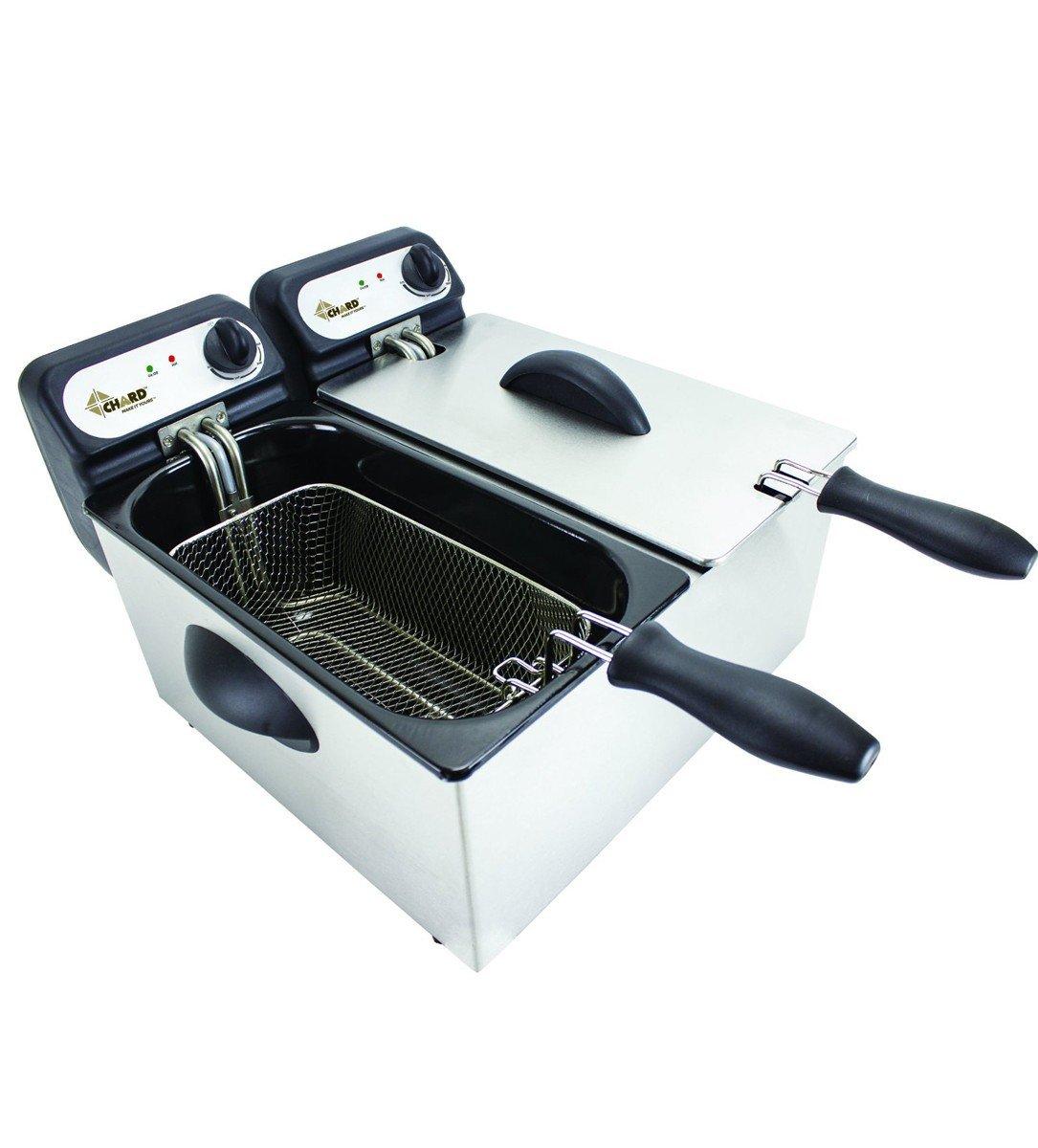 CHARD Stainless Steel Double Electric Deep Fryer - CHARD