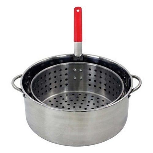 CHARD 10.5 Quart Stainless Steel Pot with Strainer Basket - Primary Image
