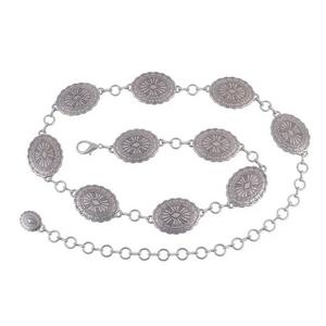Women's Most Wanted Tooled Oval Concho Chain Belt