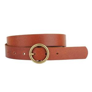 Women's Most Wanted Copper-Toned Circle Buckle Minimalistic Belt