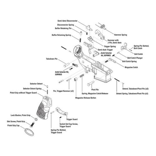 Daniel Defense Lower Receiver Parts Kit - Primary Image