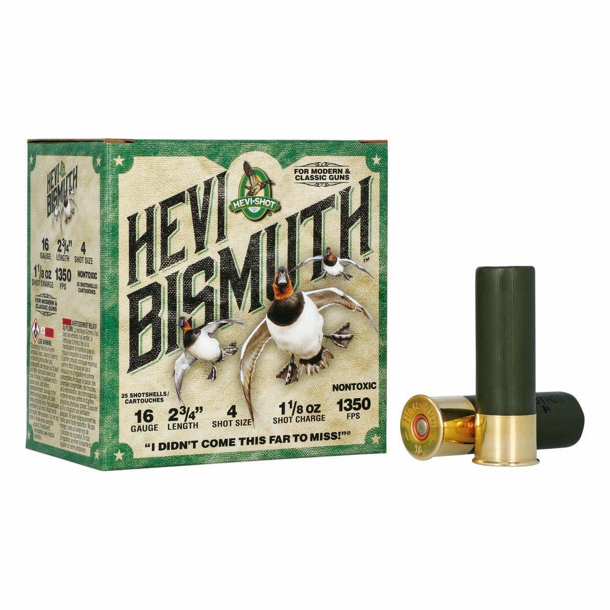 HEVI-Shot Hevi Bismuth Waterfowl 16 Gauge Shotshells 25 Round Box