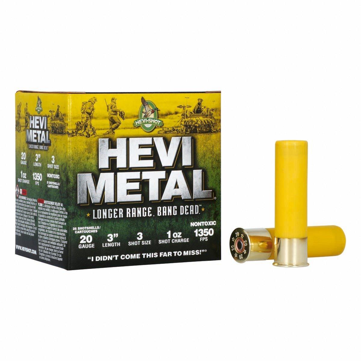 HEVI-Shot Hevi Metal Longer Range Non-Toxic 20 Gauge Shotshells 25 Round Box - HEVI-Shot