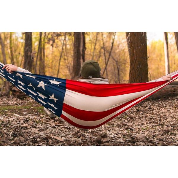 Grand Trunk USA Flag Double Hammock w/Straps