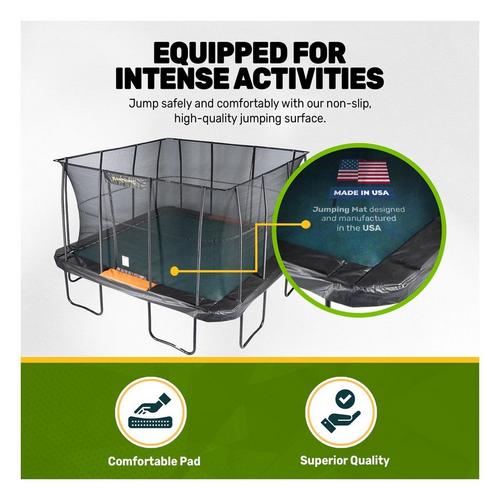 Jumpking Pro-Series 13' x 13' Square Trampoline - Primary Image