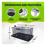 JumpKing 10'x15' Rectangle Trampoline with 2 Powder Coated Basketball Hoops & Breakaway Rim - Thumbnail 7 of 12