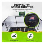 JumpKing 10'x15' Rectangle Trampoline with 2 Powder Coated Basketball Hoops & Breakaway Rim - Thumbnail 5 of 12