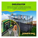 JumpKing 10'x15' Rectangle Trampoline with 2 Powder Coated Basketball Hoops & Breakaway Rim - Thumbnail 3 of 12