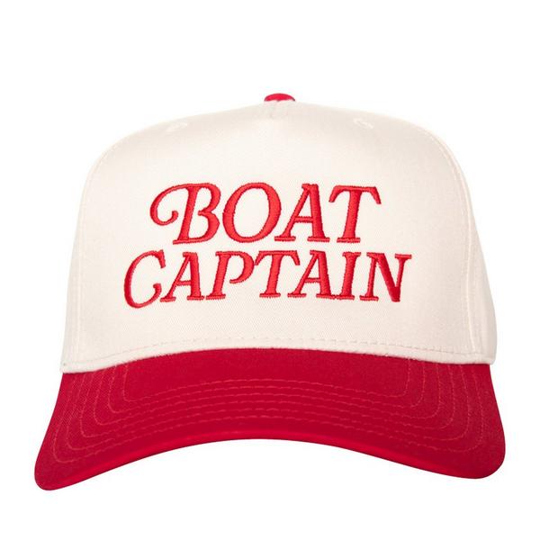 Women's Katydid Collection Boat Captain Snapback Hat One Size Red/Tan