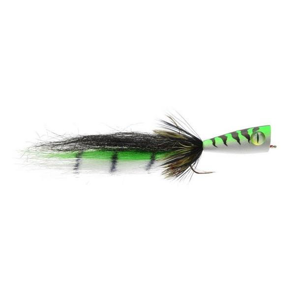 RAINYS FLIES AND SUPPLIES J's Green/White Predator Popper-FM