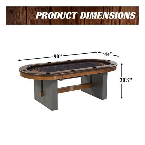 Barrington 10-Player Urban Poker Table with Dining Top - Primary Image