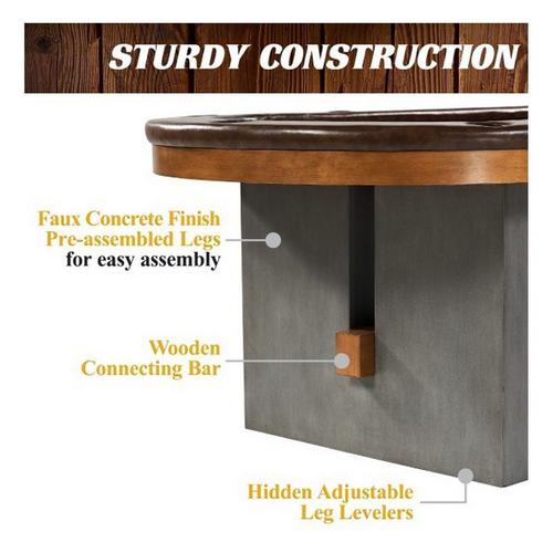 Barrington 10-Player Urban Poker Table with Dining Top - Primary Image