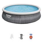 Bestway Fast Set 15' x 42" Round Inflatable Pool Set - Thumbnail 9 of 14