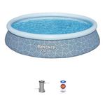Bestway Fast Set 13' x 33" Round Inflatable Pool Set - Thumbnail 2 of 11