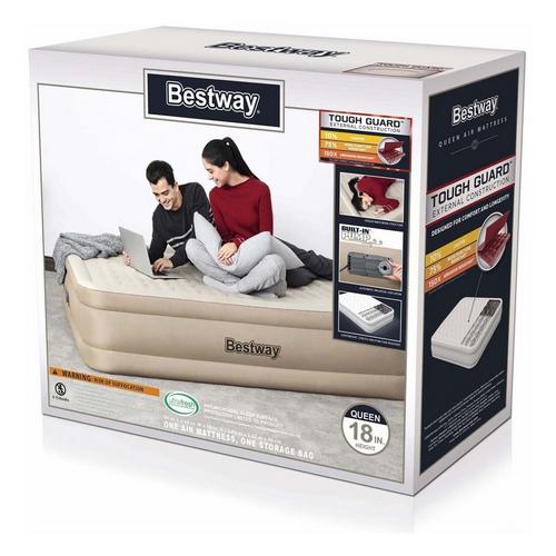 Bestway Tough Guard 20" Queen Air Mattress With Built-In AC Pump - Primary Image