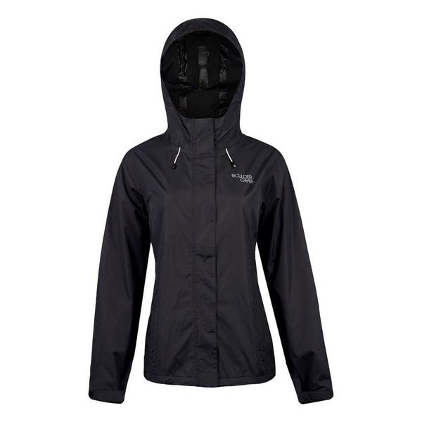 Women's Boulder Gear Rawik/ Stratus Packable Rain Jacket Large Black