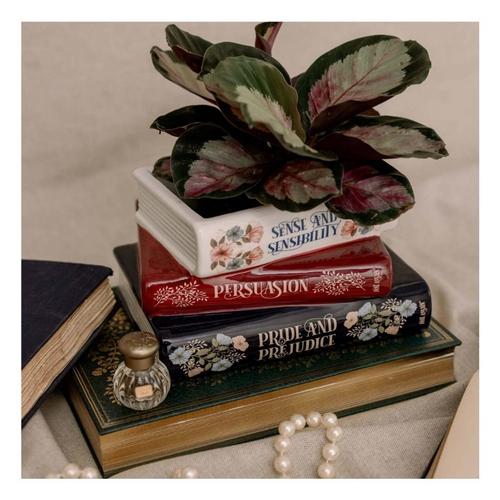Steel Mill & Co Jane Austen Stacked Books Planter - Primary Image
