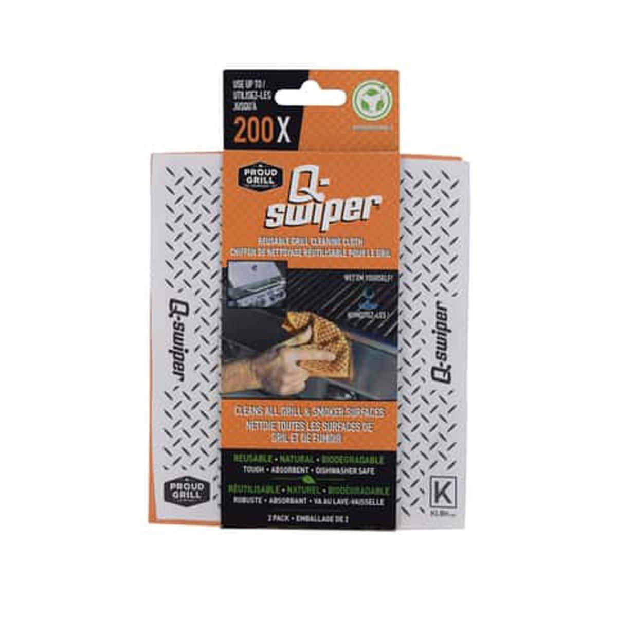 Proud Grill Q-Swiper Cellulose/Cotton Grill Cleaning Cloth - 2 Pack - Proud Grill