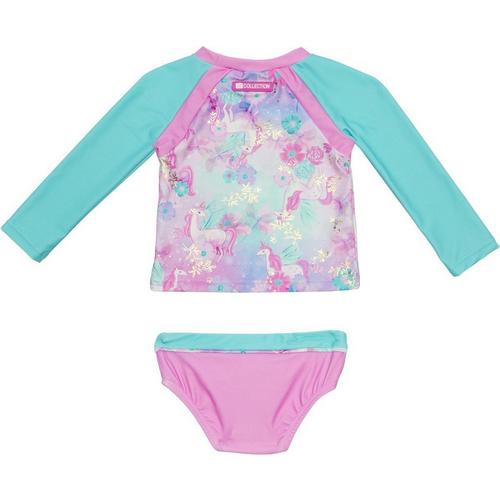 Toddler Girls' Nano Noruk Unicorn Tankini Swim Rashguard - Primary Image